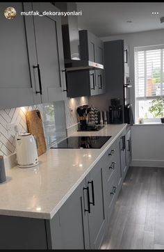 the kitchen is clean and ready for us to use in its new owner's home