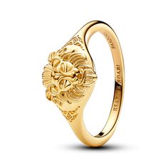 From Pandora, show your bold side with the Game of Thrones Lannister Lion Ring. Perfect for fans of the Lannister clan, this statement 14k gold-plated ring features the engraving "HEAR ME ROAR" together with a lion's head motif. Inspired by Tyrion Lannister's ring, it represents the family's instantly recognizable sigil. Wear it as a symbol of pride for your family or gift it to the Game of Thrones fan in your life. Pandora Style #: 163139C00-54 Game Of Thrones Ring, Lion Ring Women, Lannister Jewelry, Lion Accessories, Pandora Rings Gold, Game Of Thrones Lannister, Lannister Lion, Game Of Thrones Jewelry, Fox Ring