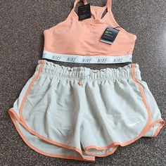 Sports Bra And Shorts, Medium Sports Bra And Lg Shorts Sports Bra And Shorts Pjs, Matching Sports Bra And Shorts, Sports Shorts With Built-in Bra, Nike Pro Shorts And Bra Set, Sports Bra And Shorts Set, Sports Bra And Shorts, Nike Sporty Sweat-resistant Sports Bra, Gym Shorts Outfit, Sports Bra Set