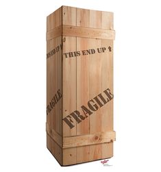 this end up fragile wine box is made out of wood