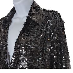 New Zara Black Sequin Flowy Blouse Size Small (Runs Big) Nwt Zara V-neck Party Blouse, Zara Long Sleeve Sequin Blouse, Zara Long Sleeve Party Blouse, Glamorous Zara Party Blouse, Glamorous Party Blouse By Zara, Zara Fitted Sequin Blouse, Zara V-neck Party Tops, Zara Evening Top With Sequins, Chic Zara Sequined Blouse