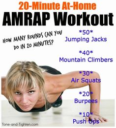 a woman doing push ups with the text 20 minute at - home arm workout