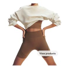 H&M Dry Move Light Brown Seamless Sport Bike Shorts Size Xxl Functional Fabric To Keep You Dry While Moving Polamide 86% Spandex -14% High Waist Mid Length White Stretch Seamless Biker Shorts, High Stretch Seamless White Shorts, Sporty Seamless Shorts For Loungewear, Sporty Loungewear Shorts With Seamless Construction, Sporty Seamless Biker Shorts For Loungewear, High Stretch Seamless Sportswear Biker Shorts, High Stretch Seamless Biker Shorts For Sportswear, White Seamless Athleisure Biker Shorts, White Seamless Biker Shorts Athleisure