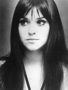 black and white photograph of a woman with long hair