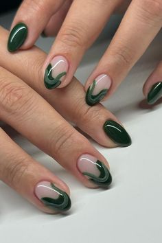 Emerald Nails, Green Nail Art, Green Nail Designs, Blush Nails, Solid Green, Luxury Nails, Dream Nails