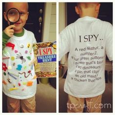 I Spy Costume for World Book Day Kids Dress Up! I Spy Costume, Children Book Characters, Childrens Book Character Costumes, Spy Costume, Kids Book Character Costumes, I Spy Books, Book Character Day