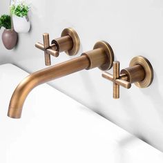 Navarre Faucet Washroom Basin, Gold Bathroom Faucet, Wall Mount Faucet Bathroom Sink, Gold Faucet, Wall Faucet, Lavatory Sink, Wall Mount Faucet Bathroom, Vanity Faucet, Wall Mount Faucet