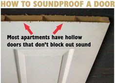 an open door with the words how to soundproof a door