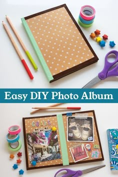 an easy diy photo album made from scrapbook pages