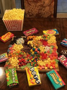 a table topped with lots of candy and candies