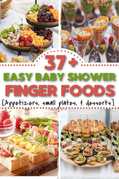 the baby shower finger foods are great for babies to eat