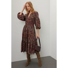 Multicolored paisley cotton (100% Cotton). Shirt dress. V-neck. Long sleeves. Front button closure. Imported.¬† 2024 Dresses, Soft Autumn, Cotton Shirt Dress, Tiered Midi Dress, Rent The Runway, Soft Summer, Paisley Dress, Fall 2024, Paisley Print