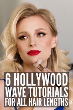 6 Hollywood Waves Tutorials for All Hair Lengths | If you want to know how to do classic vintage waves on your own hair, these tips and tutorials are for you! Whether you have short, medium, or long hair, retro waves are the perfect way to add a little glamour to your look. If you're looking for wedding hairstyles for the bride (or bridal party), need an easy 'do for a formal event, or just want to add a little style for a date night, these step-by-step tutorials are for you! Retro Waves Hair, Long Hair Styling, Hairstyles Retro