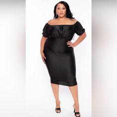 Plus Size Off The Shoulder Satin Look Dress Has A Comfortable Fit Slide Resistant At The Shoulders. Plus Size Off The Shoulder, Dresses Plus Size, Off The Shoulder Dress, Learn English, Plus Size Dresses, Off The Shoulder, Shoulder Dress, Colorful Dresses, Comfort Fit