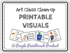 the art class clean - up printable visual arts and crafts