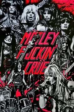 Motley Crue Poster, Rock Poster Art, Rock N Roll Art, Rock Band Posters, Gorillaz Art, Heavy Metal Art, Cool Album Covers, Heavy Metal Rock