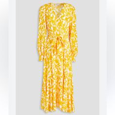 Brand , Brand New, Size Us4/ S. Will Work For 34” Chest. 26” Waist. Price Is Firm. Please Do Not Make Any Offers. Yellow Maxi Dress For Work, Chic Yellow Maxi Dress For Work, Yellow Fitted Maxi Dress For Workwear, Yellow Long Sleeve Maxi Dress For Work, Gown Inspiration, Rebecca Vallance, Silk Midi Dress, Types Of Dresses, Gold Yellow