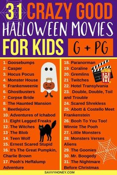 the 31 crazy good halloween movies for kids to play with and learn how to use them