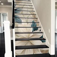 Decal Wallpaper, Stair Art, Stair Decals, Stair Riser Decals, Stair Stickers, Marble Stairs, Tile Stairs, Pattern Tile