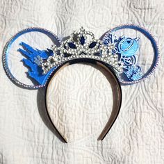 Brand New (Worn To Try On) 3d Printed (Not My Work) Purchased On Etsy With Great Reviews. Rhinestone Embellishments Sturdy, Not Heavy, Comfortable & Stylish To Wear For Your Next Disney Day! Decided Not To Use As I Changed My Mind For My Ootd For Disney Trip Cinderella Ears, Hip Hair, Handmade Hairpin, Floral Scrunchie, Flower Hair Pieces, Rose Headband, Halloween Headband, Jeweled Headband, Disney Day