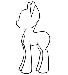 a little pony that is outlined in black and white