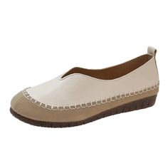 Women Soft-soled Cow Shoes Casual Round Toe Shallow Flat Comfort Soft Leather Loafers Shallow Lightweight Ladies Ballet Flats Cow Shoes, Ladies Dress Shoes, Shoes Ballet Flats, Womens Ballet Flats, Ladies Dress, Dress Shoes Womens, Casual Flats, Shoes Casual, Ballet Flat Shoes