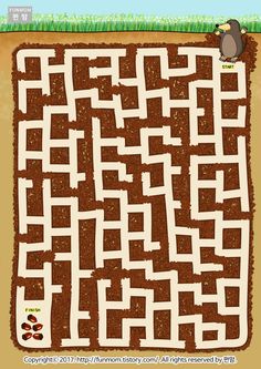 a maze game with an animal in the middle