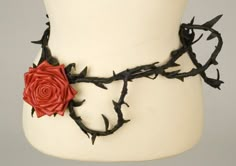 gothic lolita accessory Dark Witch, Tanah Liat, Goth Jewelry, 3d Rose, Deadly Sins, Barbed Wire, Leather Crafts, Mode Inspo, Gothic Lolita