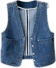 Female Waistcoat, Jeans Vest, Denim Vests, Jean Vest, Short Denim, Casual Vest, Vest Coat, Vest Outfits, Denim Shorts Women