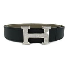 HERMES Constance H belt 100cm Veau Epsom Etoupe Noir SHW... H Belt, Alligator Belt, American Alligator, Black Logo