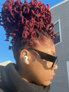 Locs Colors Ideas, Deep Red Locs, Burgundy Dreadlocks