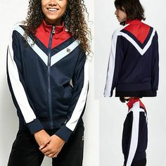 Fila Women's Size Large Faith Full Zip Track Jacket. Condition Is New With Tags. Size Large Length: 24-1/3" Pit To Pit: 22" A5 Casual Navy Track Jacket, Fila Jacket, Women's Activewear, Womens Activewear, Track Jacket, Track Jackets, Puma Jacket, Varsity Jacket, Active Wear