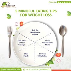 5 MINDFUL EATING TIPS FOR WEIGHT LOSS!! #weightloss #loseweightfast #dietitian #diet2nourish #apnachemist #dietplan #fatloss #obesitycare #obesityawareness Dietitian Office, Self Sabotaging, Nutrition Business, Healthy Food Quotes, Ayurveda Diet, Feel Good About Yourself, Tea Health Benefits, Eat Slowly