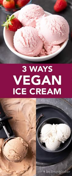 3 ways to make vegan ice cream for desserts and salads with only three ingredients