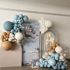 balloons and decorations for a baby's first birthday