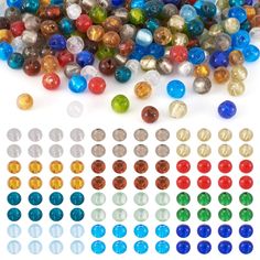 PRICES MAY VARY. Package Includes-- 200pcs round glass beads with the size of about 8mm in diameter, 2mm tiny hole. Premium Material-- Made of high-quality lampwork glass. Lampworking is a type of glasswork that primarily use a torch or lamp to melt the glass and produces distinctive colorful patterns on glassware. Wide Application-- Sparkling lampwork glass beads add a definite specialty look to your jewelry designs. It can be matched with hook, jumprings and pins to be earring, bracelets and s Lampwork Bracelets, Colorful Patterns, Lampwork Glass Beads, Mixed Colors, Silver Foil, Lampwork Beads, Sewing Stores, Unique Necklaces, Jewelry Making Beads