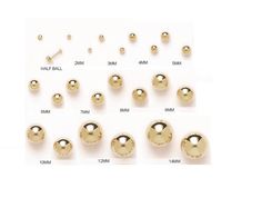 14K Pure Solid YELLOW Gold Ball PUSH BACKS Studs. 2mm ball stud. 2.5mm 3mm 4mm 5mm 6mm 8mm 9mm 10mm Second Hole Earrings, Ball Stud Earrings, Minimalist Earrings Studs, Minimalist Studs, Tiny Earrings, Tiny Stud Earrings, Gold Studs, Solid Yellow, High Quality Jewelry