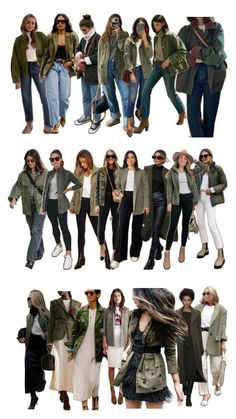 Green Jacket Outfit, Green Jacket, Jacket Outfits, Green