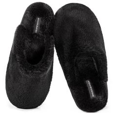 PRICES MAY VARY. TRENDY DESIGN: Sleepwear encompasses your body from head to toe, making these comfy slip-ons the luxurious cherry on top of your cozy routine. These slippers are designed with plush material, which will envelope your feet in intimate warmth and softness. Pair them with a coordinating pajama set and get ready to unwind in style ULTRA SOFT FAUX FUR: Get into luxurious comfort with the furry clogs from Snug Leaves. With the entire piece of fuzzy upper and lining, these scuff slippe Black Fluffy Slippers, Cozy Routine, Best Slippers, Fluffy Slippers, Black Slippers, Comfortable Slippers, Winter Slippers, Blue Fits, Casual Slippers