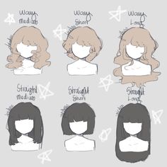 the stages of hair styles for girls with different types of hair and their names on them