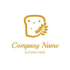 bread and leaves logo design template