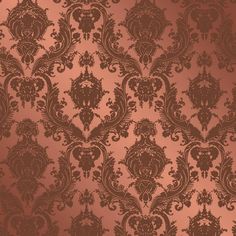 an ornate wallpaper pattern in red and brown