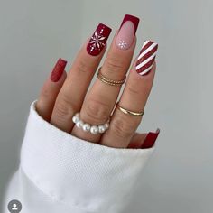 Christmas Nails Easy, Thanksgiving Nails, Festival Nails, Xmas Nails, Christmas Nail Designs, Christmas Nail, Matte Nails