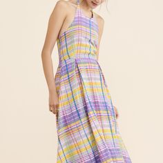 Cecily Plaid Midi Dress Picnic Midi-length Dresses, Multicolor Sundress For Picnic, Boho Dresses, Sewing Inspiration, Boho Dress, Casual Dresses, Anthropologie, Midi Dress, Plaid