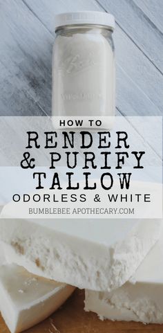 how to render and purify tallow with odorless & white soap