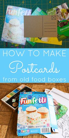 how to make postcards from old food boxes