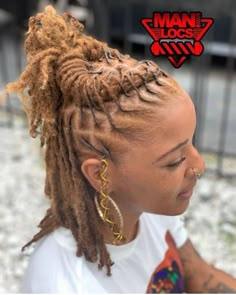 Loc Styles Medium Updo Women, Tips For Black Women, Women Locs, Loc Inspiration, Starter Locs, Dreadlock Style