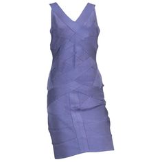 1990s Herve Leger purple knitted bandage dress featuring a short length, pleats on the body, front bands yokes details, a center back zip on a brown band. Composition :90% rayon, 9% nylon, 1% lycra Size labe:l L Unworn, with tag attached In excellent vintage condition. We guarantee you will receive this gorgeous item as described and showed on photos. (please enlarge images to see all details on photos) Chest 30.7in (78cm) Waist 28.3in. (72cm) Length 36,2 in. (92cm) Vintage Cocktail Dresses, Purple Bandage Dress, Blue Bandage Dress, Velvet Bustier, Blue Silk Dress, Evening Dresses Short, 1980s Dresses, Mini Robes, Knitted Bodycon Dress