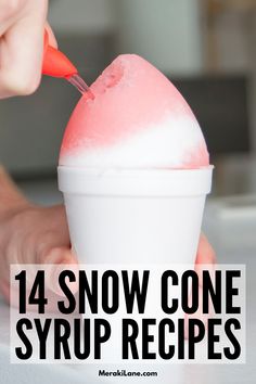 Cream For Snow Cones Recipe, Kool Aid Snow Cone Syrup, Snow Cone Cream Topping Recipe, Fancy Snow Cones, Healthy Snow Cone Syrup, Homemade Snowcone Syrup, How To Make Snow Cone Syrup, Slushie Syrup Recipe