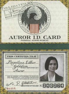 an id card with the image of a woman